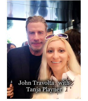 John Travolta   with  Tanja Playner
